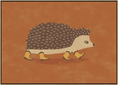 Sonny the Hedgehog Running In Cowboy Boots - Stretched Canvas, Poster or Fine Art Print I Heart Wall Art