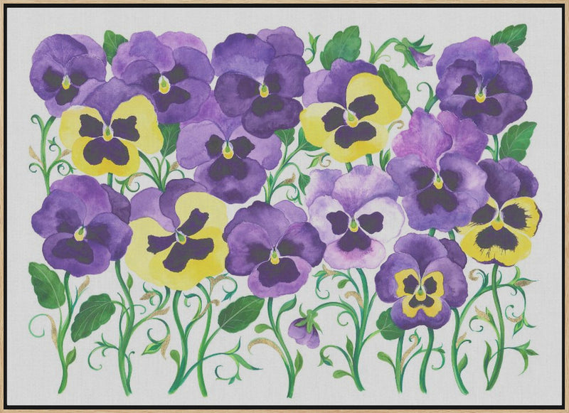 Pansy Field - Stretched Canvas, Poster or Fine Art Print I Heart Wall Art