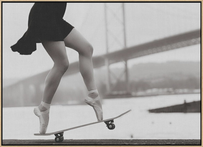 Skater Girl - Stretched Canvas, Poster or Fine Art Print I Heart Wall Art