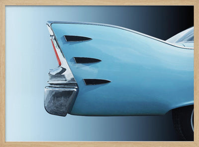 American classic car Belvedere 1960 Tail fin - Stretched Canvas, Poster or Fine Art Print I Heart Wall Art