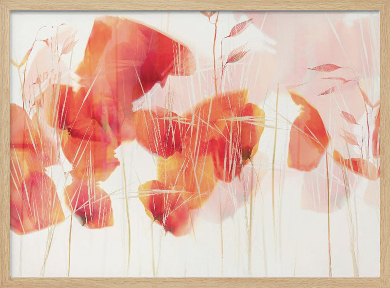 Modern poppies - Stretched Canvas, Poster or Fine Art Print I Heart Wall Art