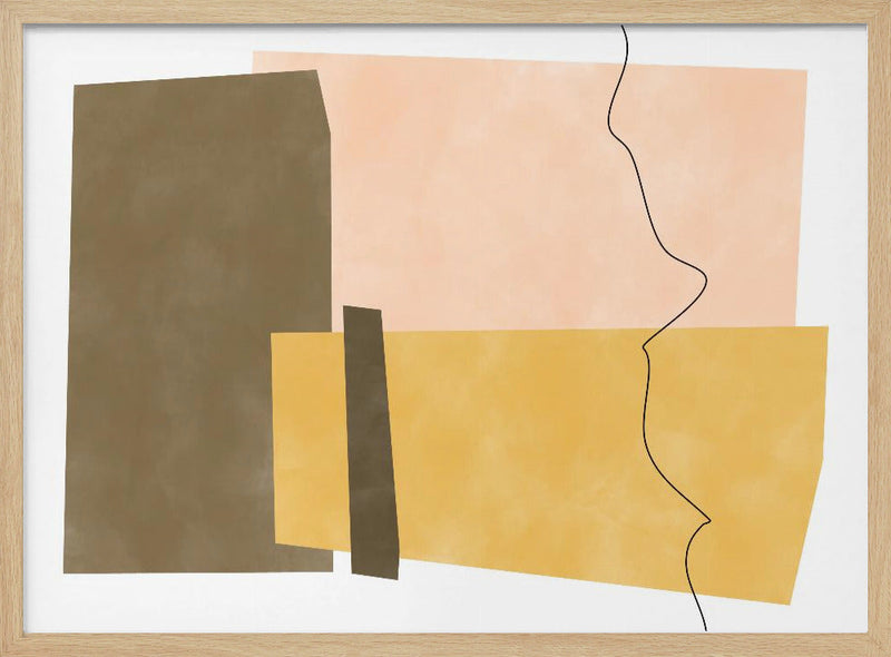 Geometric Shapes In Earthy Tones - Stretched Canvas, Poster or Fine Art Print I Heart Wall Art