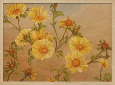 Yellow Daisies - Stretched Canvas, Poster or Fine Art Print I Heart Wall Art