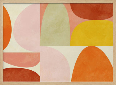 Warm Pastel Geometry - Stretched Canvas, Poster or Fine Art Print I Heart Wall Art