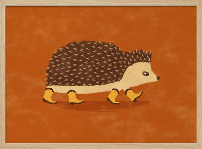 Sonny the Hedgehog Running In Cowboy Boots - Stretched Canvas, Poster or Fine Art Print I Heart Wall Art