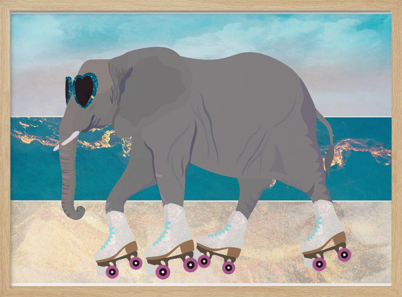 Elephant Beach Landscape 01 - Stretched Canvas, Poster or Fine Art Print I Heart Wall Art