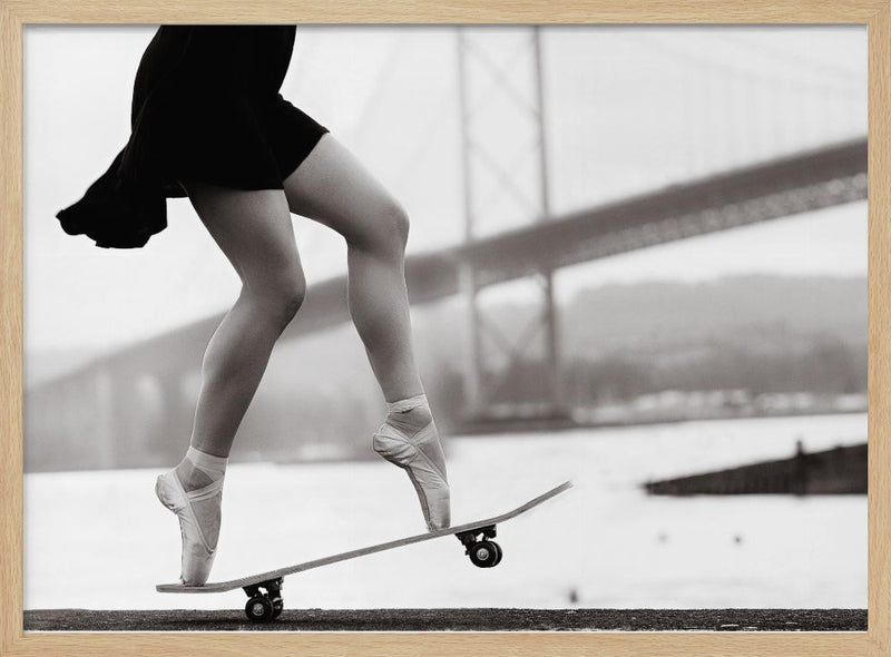 Skater Girl - Stretched Canvas, Poster or Fine Art Print I Heart Wall Art