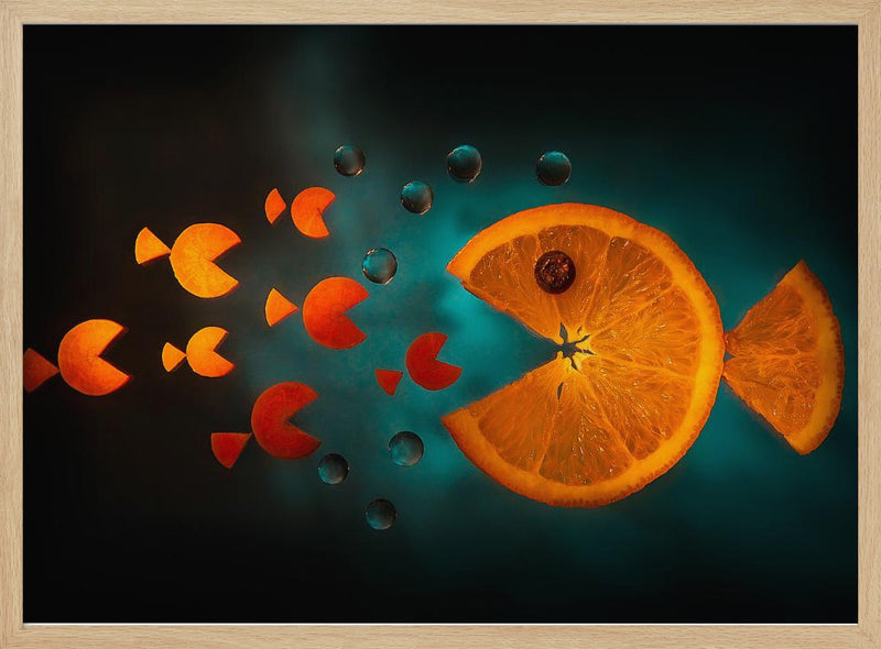 Orange fish - Stretched Canvas, Poster or Fine Art Print I Heart Wall Art