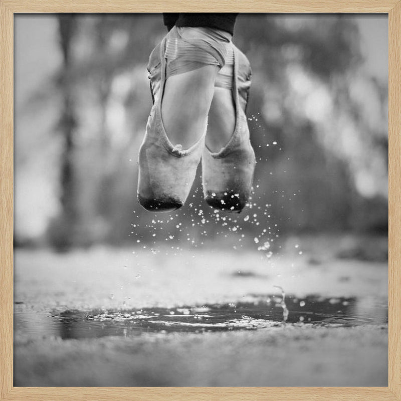 The day we went jumping in puddles - Square Stretched Canvas, Poster or Fine Art Print I Heart Wall Art