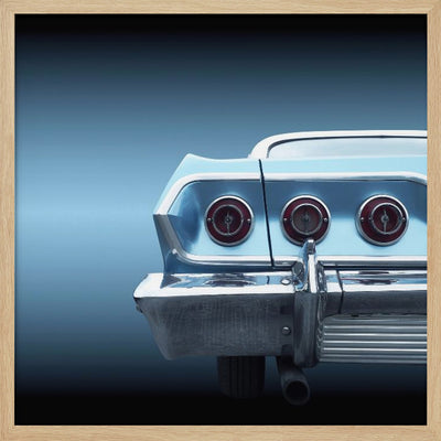 US classic car 1963 impala - Square Stretched Canvas, Poster or Fine Art Print I Heart Wall Art