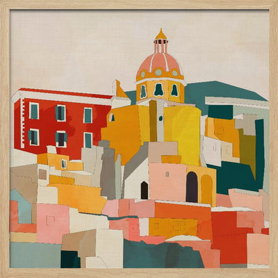 Procida Italy Kopie - Square Stretched Canvas, Poster or Fine Art Print I Heart Wall Art