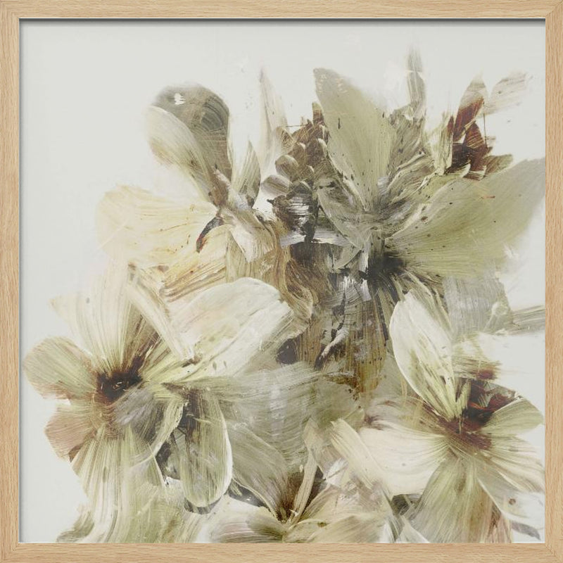 Hill Flowers - Square Stretched Canvas, Poster or Fine Art Print I Heart Wall Art