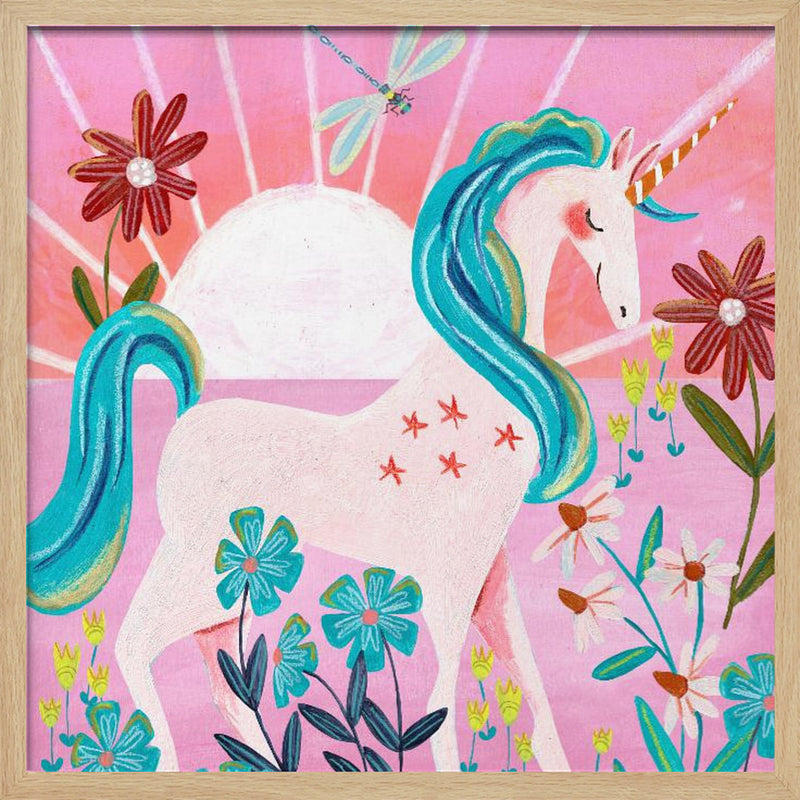 Unicorn - Square Stretched Canvas, Poster or Fine Art Print I Heart Wall Art