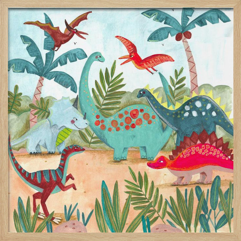 Dinosaurus - Square Stretched Canvas, Poster or Fine Art Print I Heart Wall Art