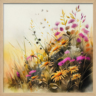 Meadow Nature Art (12) - Square Stretched Canvas, Poster or Fine Art Print I Heart Wall Art