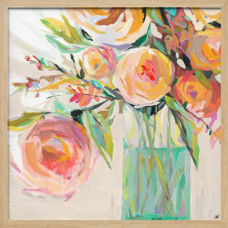 Kelly S Bouquet - Square Stretched Canvas, Poster or Fine Art Print I Heart Wall Art