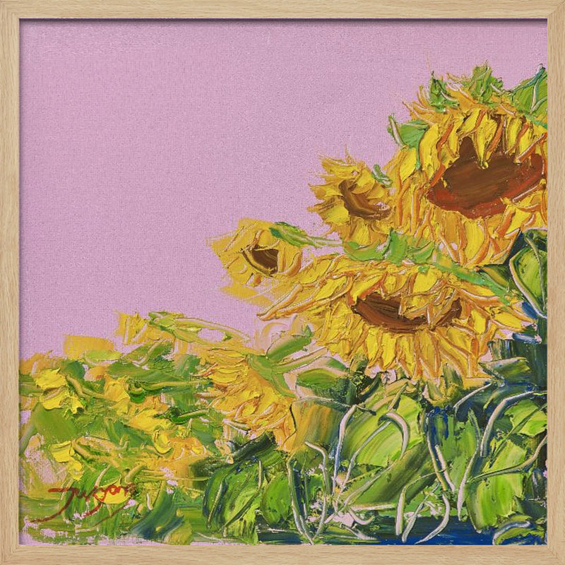 Sunflowers - Square Stretched Canvas, Poster or Fine Art Print I Heart Wall Art