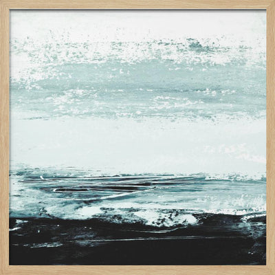 minimal seascape - Square Stretched Canvas, Poster or Fine Art Print I Heart Wall Art