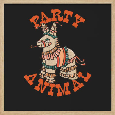 Party Animal.png - Square Stretched Canvas, Poster or Fine Art Print I Heart Wall Art