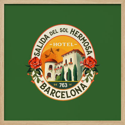 Hotel Barcelona Spain - Square Stretched Canvas, Poster or Fine Art Print I Heart Wall Art