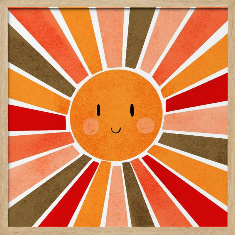 Cheerful Sunshine - Square Stretched Canvas, Poster or Fine Art Print I Heart Wall Art