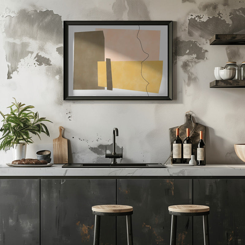 Geometric Shapes In Earthy Tones - Stretched Canvas, Poster or Fine Art Print I Heart Wall Art