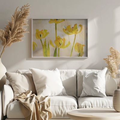 Flowering tulips - Stretched Canvas, Poster or Fine Art Print I Heart Wall Art