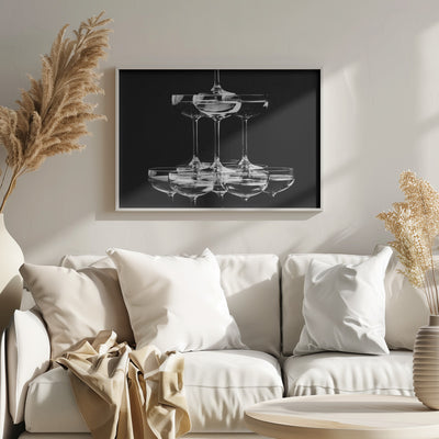 Champagne tower_10 - Stretched Canvas, Poster or Fine Art Print I Heart Wall Art