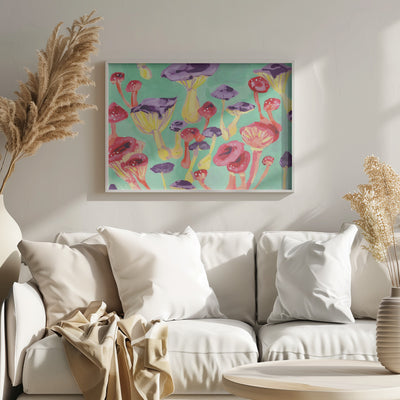 Magic Mushrooms - Stretched Canvas, Poster or Fine Art Print I Heart Wall Art