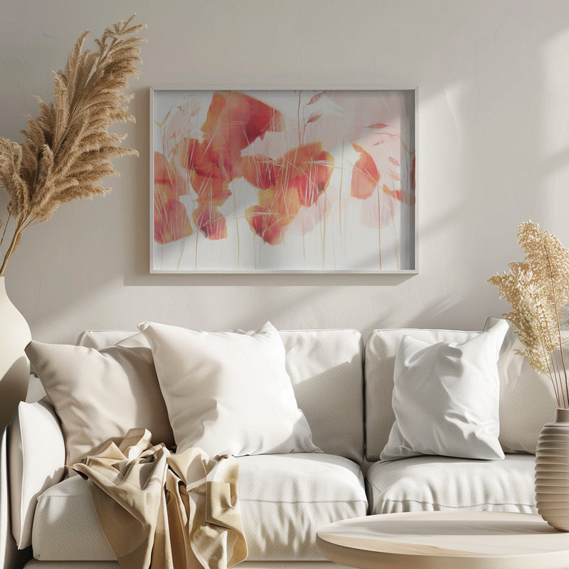 Modern poppies - Stretched Canvas, Poster or Fine Art Print I Heart Wall Art