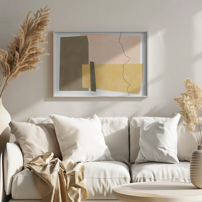 Geometric Shapes In Earthy Tones - Stretched Canvas, Poster or Fine Art Print I Heart Wall Art
