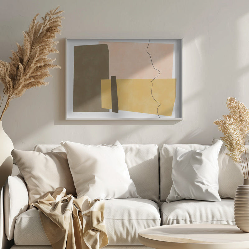 Geometric Shapes In Earthy Tones - Stretched Canvas, Poster or Fine Art Print I Heart Wall Art