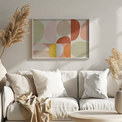 Pastel Geometry - Stretched Canvas, Poster or Fine Art Print I Heart Wall Art