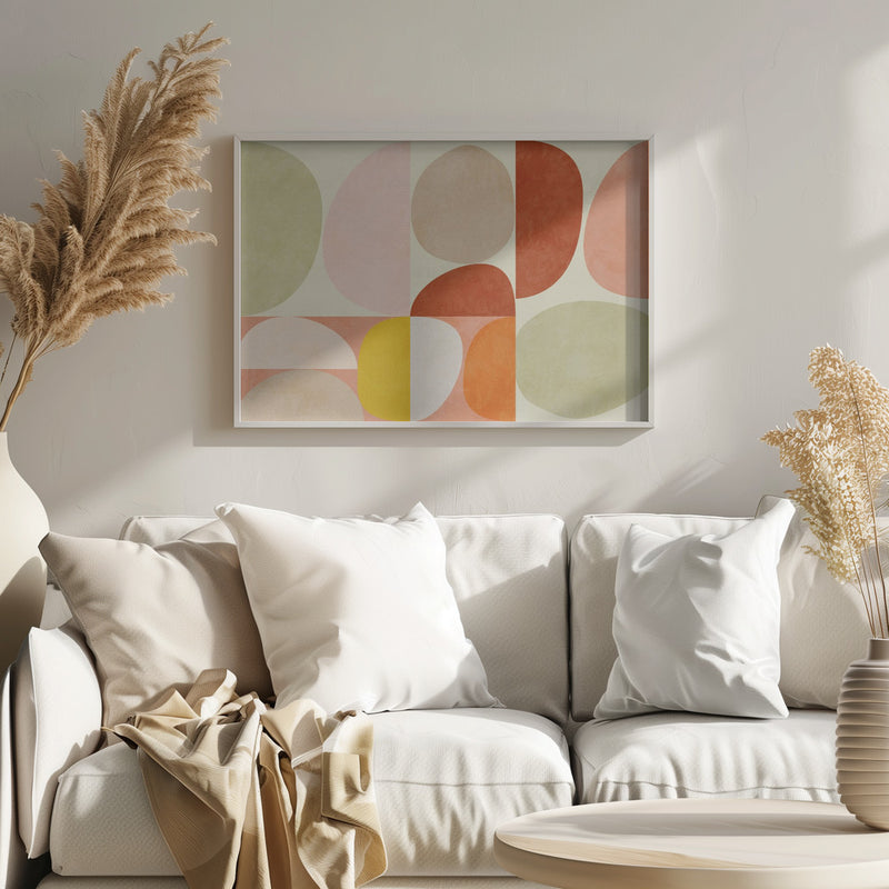 Pastel Geometry - Stretched Canvas, Poster or Fine Art Print I Heart Wall Art