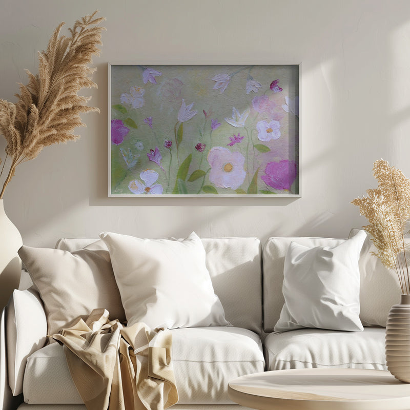 Summer Garden - Stretched Canvas, Poster or Fine Art Print I Heart Wall Art