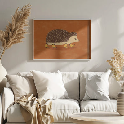 Sonny the Hedgehog Running In Cowboy Boots - Stretched Canvas, Poster or Fine Art Print I Heart Wall Art