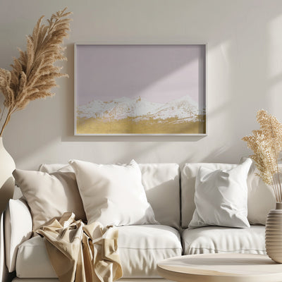 Gold Mountains - Stretched Canvas, Poster or Fine Art Print I Heart Wall Art