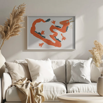 Dragon cut out - Stretched Canvas, Poster or Fine Art Print I Heart Wall Art