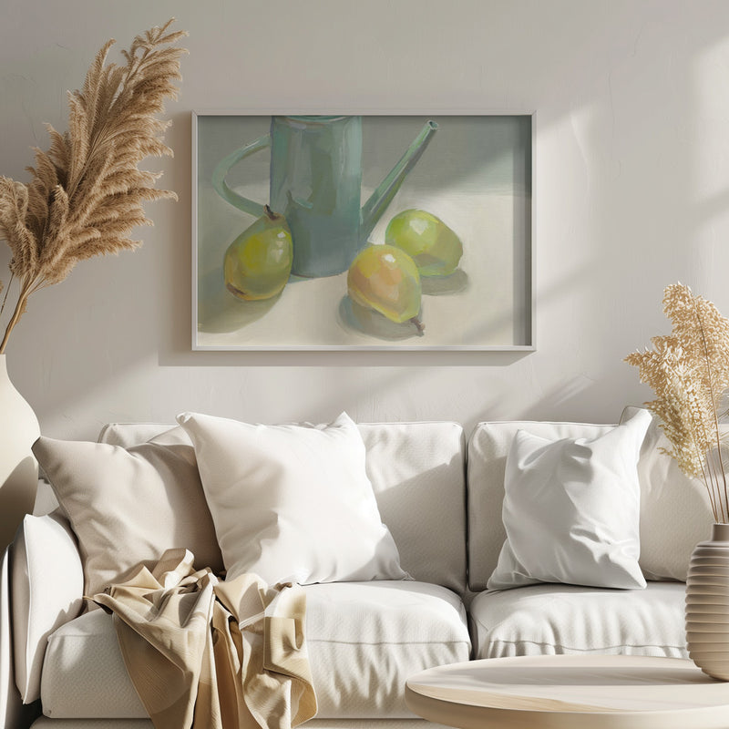 Pitcher and Pears - Stretched Canvas, Poster or Fine Art Print I Heart Wall Art