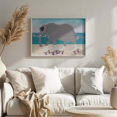 Elephant Beach Landscape 01 - Stretched Canvas, Poster or Fine Art Print I Heart Wall Art