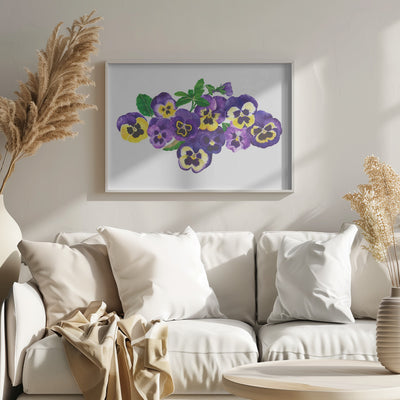 Pansies - Stretched Canvas, Poster or Fine Art Print I Heart Wall Art