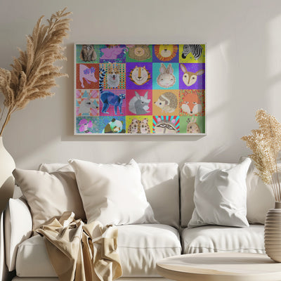 Pop Animal portraits 2 - Stretched Canvas, Poster or Fine Art Print I Heart Wall Art