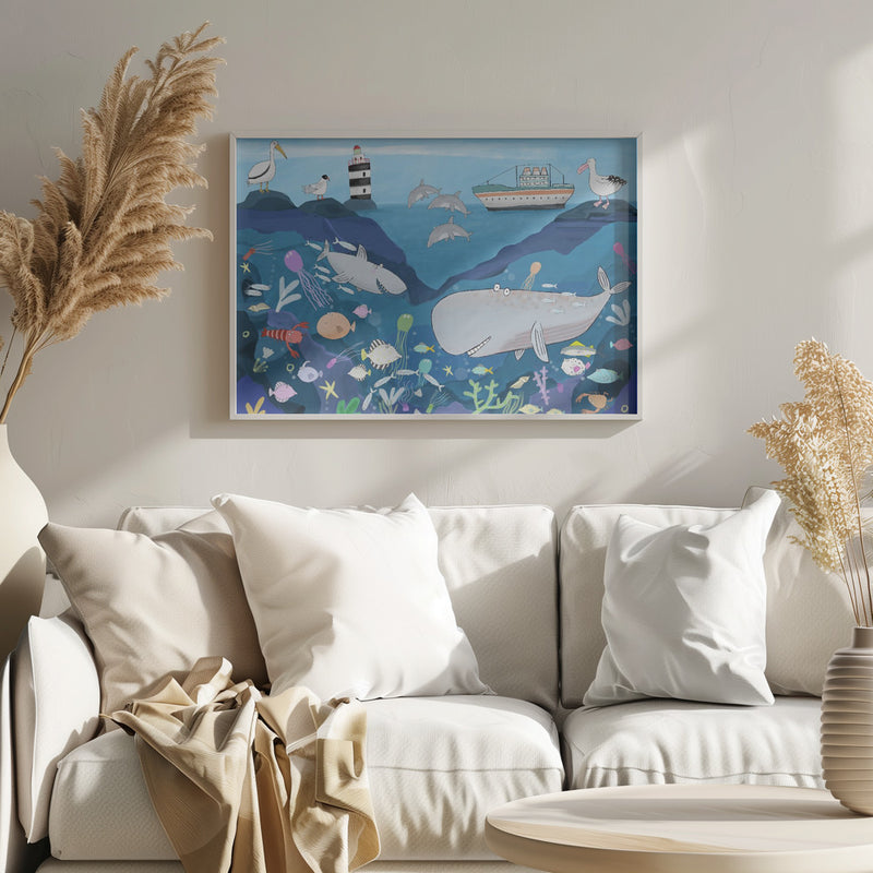 Sea World, Sea Life by Artist Carla Daly - Stretched Canvas, Poster or Fine Art Print I Heart Wall Art