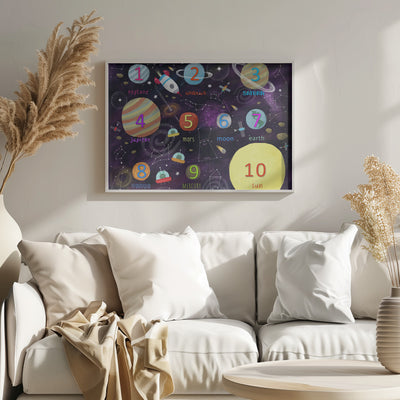 Learn to Count with Carla Daly&#039;s Space Counting Art - Stretched Canvas, Poster or Fine Art Print I Heart Wall Art