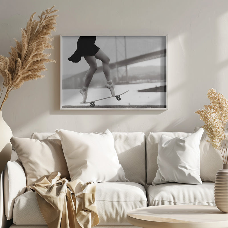 Skater Girl - Stretched Canvas, Poster or Fine Art Print I Heart Wall Art