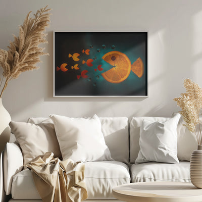 Orange fish - Stretched Canvas, Poster or Fine Art Print I Heart Wall Art