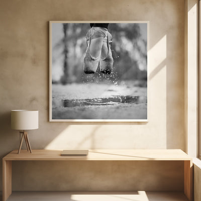 The day we went jumping in puddles - Square Stretched Canvas, Poster or Fine Art Print I Heart Wall Art