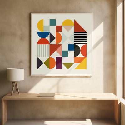 Shapes Minimal - Square Stretched Canvas, Poster or Fine Art Print I Heart Wall Art