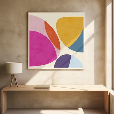 Pattern3 Mid Bunt 3 - Square Stretched Canvas, Poster or Fine Art Print I Heart Wall Art