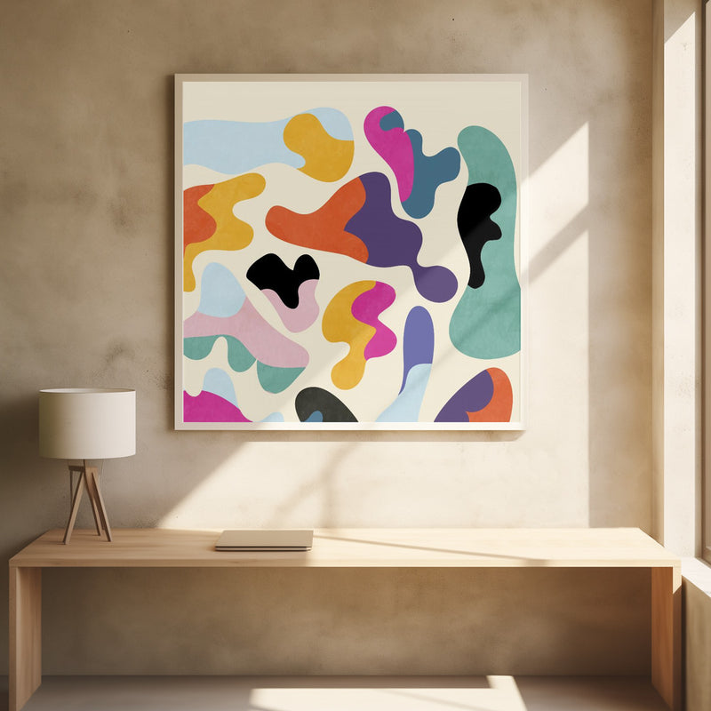 Pattern3 Mid Bunt 11 - Square Stretched Canvas, Poster or Fine Art Print I Heart Wall Art